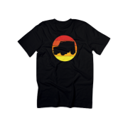 Sunset Land Rover Tee – Mujer Negra - Imagen 4