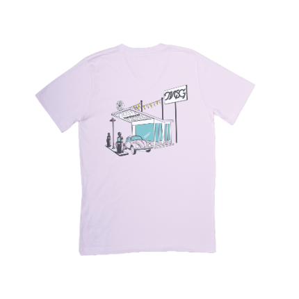 Vocho Gas Station Tee – Morada