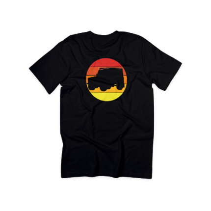 Sunset Land Rover Tee – Negra